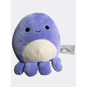Squishmallows Plush Toy Cuddly Octopus 6.5" Purple and White Kellytoy